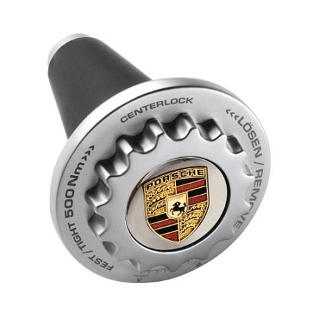 Porsche Crested Wine Bottle Stopper Wheel Centrelock Design